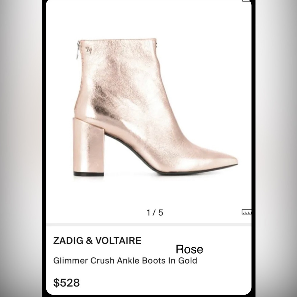 Zadig & Voltaire Paris Glimmer Crush Ankle boots